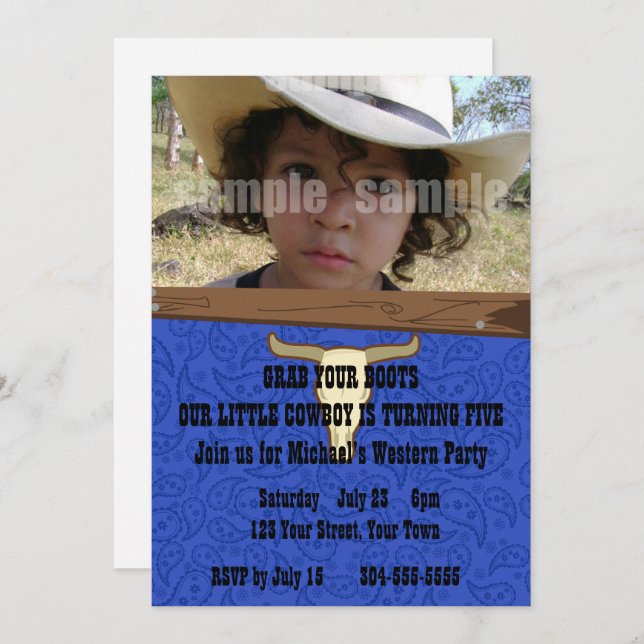 Kinderpartei Einladung (Vorne/Hinten)