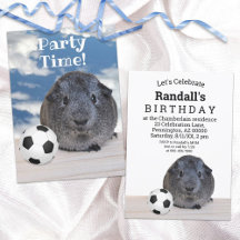 Kinderparty Schwarz Weiß Meerschweinchen Fußball