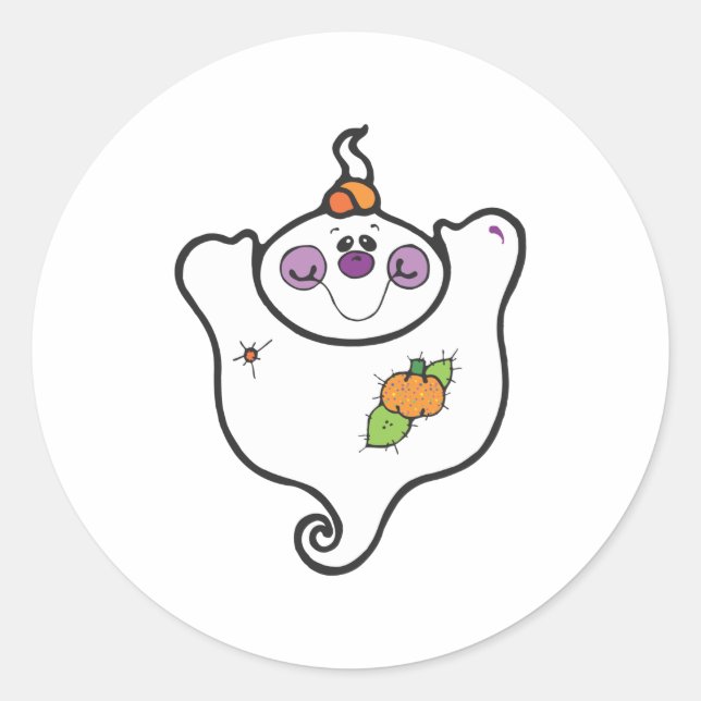 Kinderpatchwork-Ghost Runder Aufkleber (Vorderseite)
