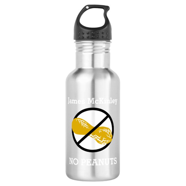 Kinderpersonalisierte Erdnuss-freier Trinkflasche (Vorderseite)