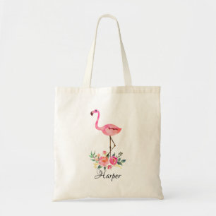Kinderpersonalisierte Flamingo-Taschen-Tasche Tragetasche