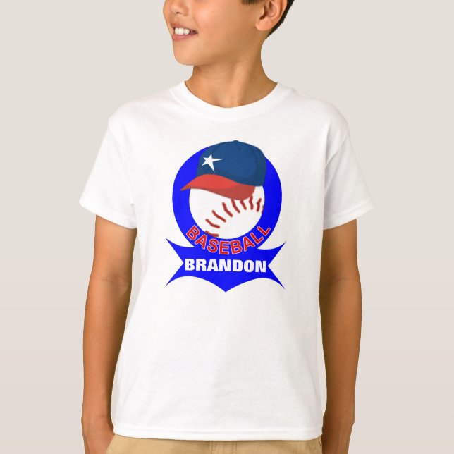 Kinderpersonalisierter Baseball-T - Shirt (Vorderseite)