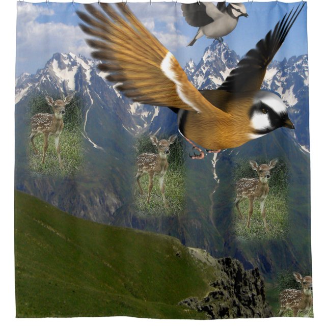 Kinderpferde duschen Vorhang (Vorderseite)