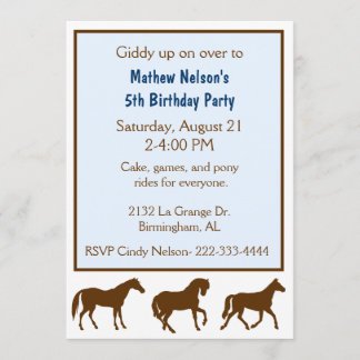 Kinderpferde Einladung zum Geburtstag