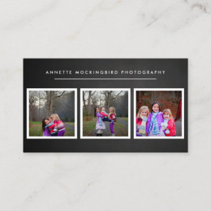 Kinderphotographie der Tafel-drei des Foto-  Visitenkarte