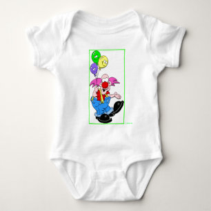 KINDERPLATZ - CHIDLREN'S FASHION - FUNNY CLOWN BABY STRAMPLER