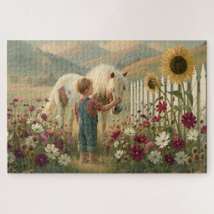 Kinderpony Wildblumen Berge Wiese