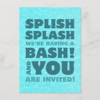 Kinderpool-Party Splish Spritzen-Einladung Einladung