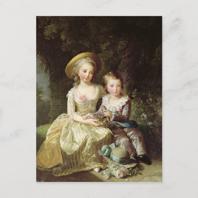Kinderportraits von Marie-Therese-Charlotte Postkarte (Vorderseite)