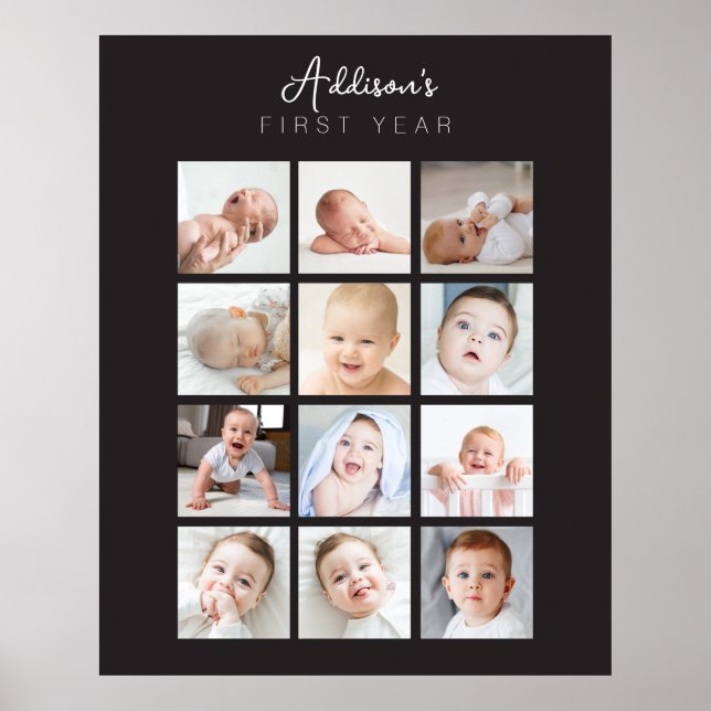 Kinderposter für das erste Jahr des Fotos Poster (Vorne)