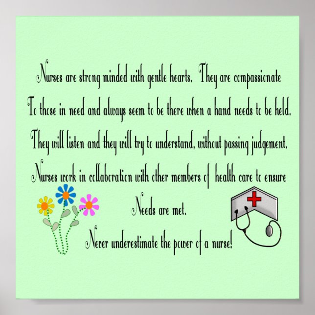 Kinderposter "Power einer Krankenschwester!" Poster (Vorne)