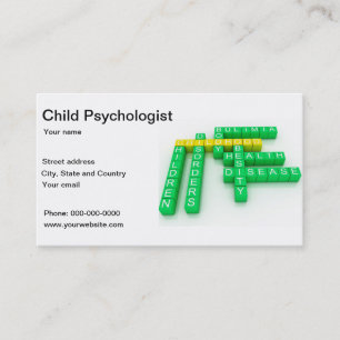 Kinderpsychologe-Psychiaters-Visitenkarte Visitenkarte