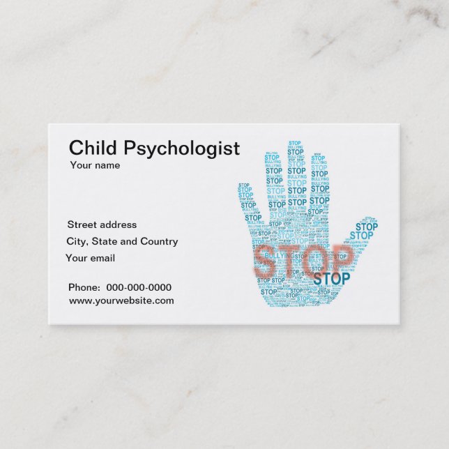 Kinderpsychologe-Visitenkarte Visitenkarte (Vorderseite)