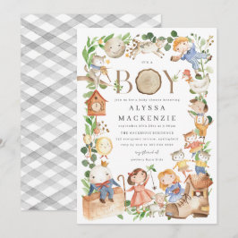 Kinderreime Baby Shower Einladung
