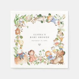 Kinderreime Baby Shower Party Papier Servietten