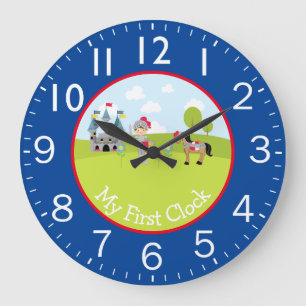 KinderRitter mit Pferd und Schloss mein erster Große Wanduhr