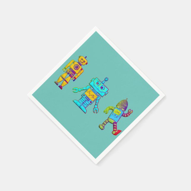 Kinderrobot-Design Serviette (Ecke)