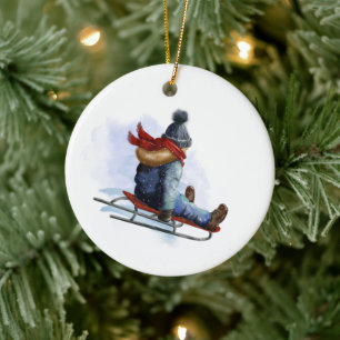 Kinderrodelbahn Weihnachtsschmuck