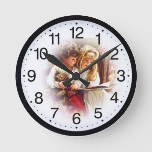 Kinderrückgabe Runde Wanduhr (Vorderseite)