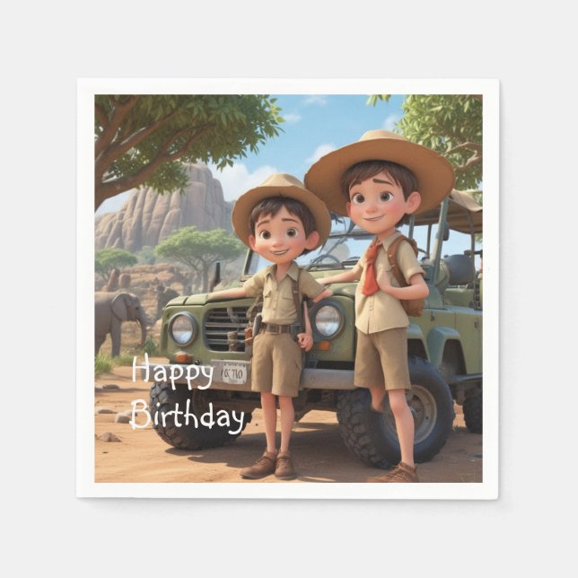 KinderSafari Serviette (Vorderseite)