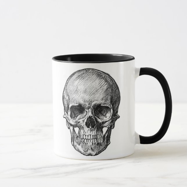 Kinderschädel und Erwachsenschädel-Tasse Tasse (Rechts)