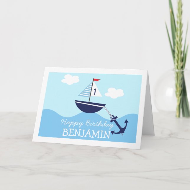 Kinderschiff Kinderschiff Geburtstagskarte Karte (Vorderseite)