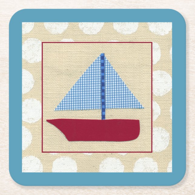 Kinderschiff von Chariklia Zarris Rechteckiger Pappuntersetzer (Vorderseite)