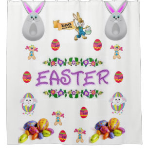 Kinderschuhe Ostergeblasener weißer Duschvorhang