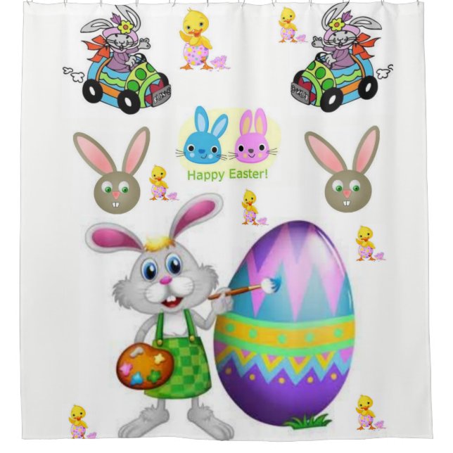 Kinderschuhe Ostergeblasener weißer Duschvorhang (Vorderseite)