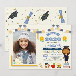 Kinderschule Abschluss Foto Einladung