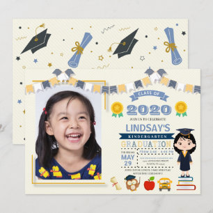 Kinderschule Abschluss Foto Einladung