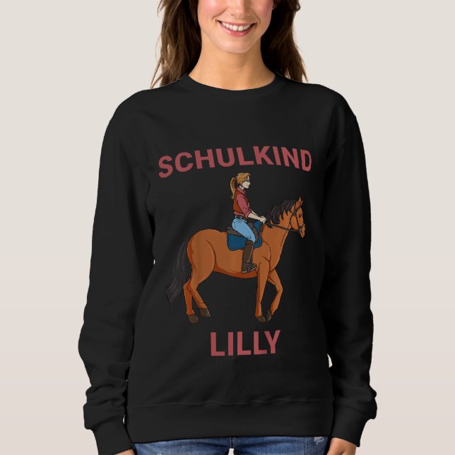 Kinderschule Kinderpferde Reitschule Lilly Sweatshirt (Vorderseite)