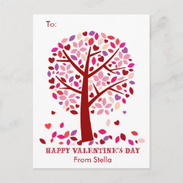 Kinderschule Klassenzimmer Valentine Karten Baum d