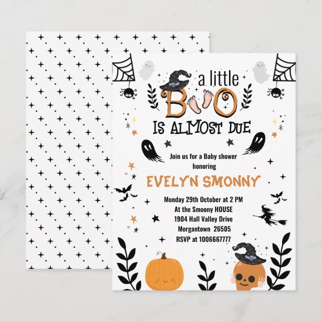 Kinderschwangerschaftseinladungen Ankündigung (Vorne/Hinten)