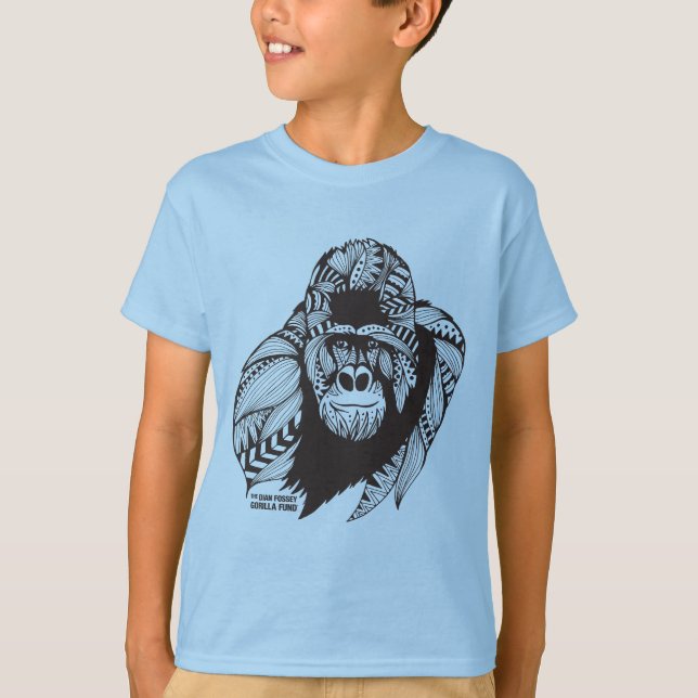 KinderShirt für Dian Fossey Gorilla-Kapital T-Shirt (Vorderseite)