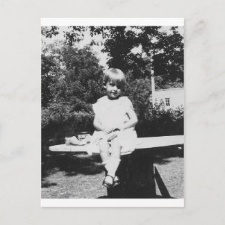 Kindersitze in den 40er Jahren Postkarte