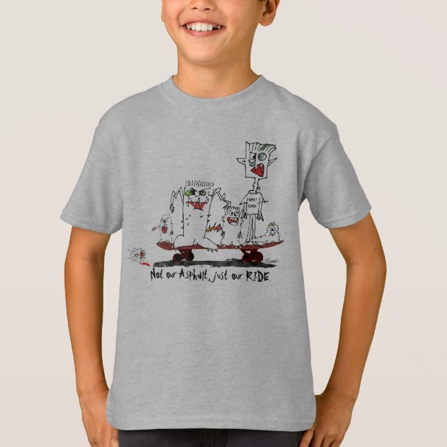 KinderSkate-Shirt-Skateboarding T-Shirt (Vorderseite)