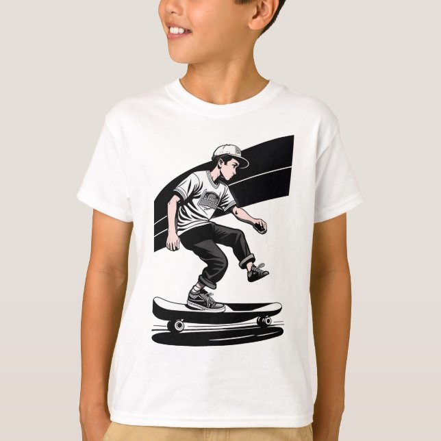 Kinderskateboarding-T - Shirt (Vorderseite)