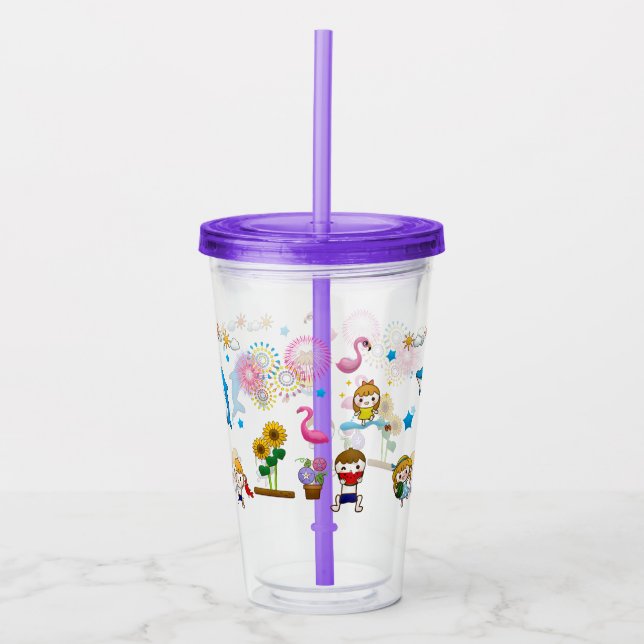 Kindersommer Acryltrinkbecher (Vorderseite)