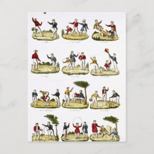 Kinderspiele, 1810 postkarte