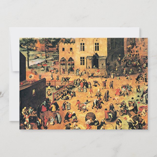 Kinderspiele, Kunstmalerei, Karte (Vorderseite)