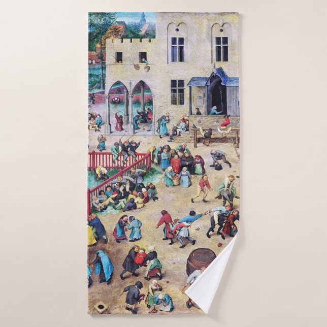 Kinderspiele, Pieter Bruegel Badehandtuch (Badehandtuch)