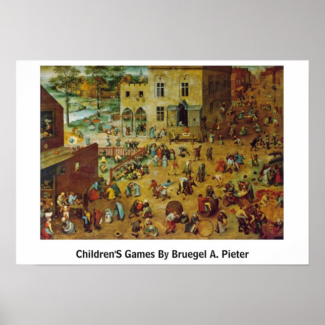 Kinderspiele von Bruegel A. Pieter Poster (Vorne)
