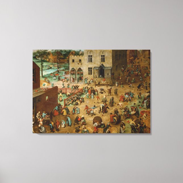Kinderspiele von Pieter Bruegel the Elder Leinwanddruck (Vorderseite)