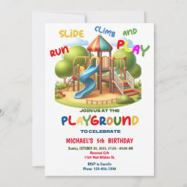 Kinderspielplatz Einladung, Park Party Einladung