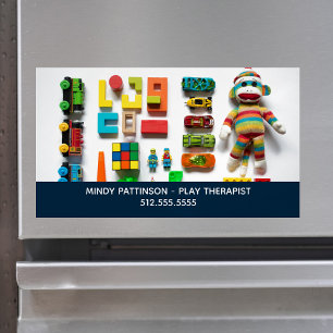 Kinderspieltherapeut Kinderspielzeug Magnetische Visitenkarte