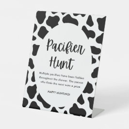 Kinderspielzeichen "Holy Cow Baby Shower Schnuller Sockelschild