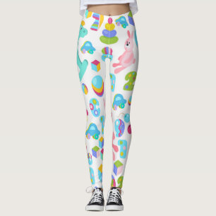 Kinderspielzeug-Muster mit Teddybären Leggings