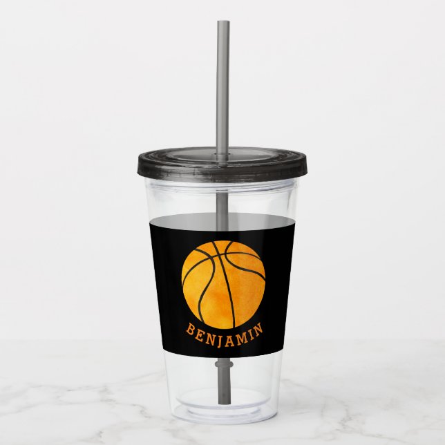 Kindersport-Basketball-athletisches Acryltrinkbecher (Vorderseite)
