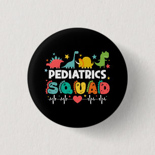 Kinderstation Dinosaurier Krankenschwester Medizin Button